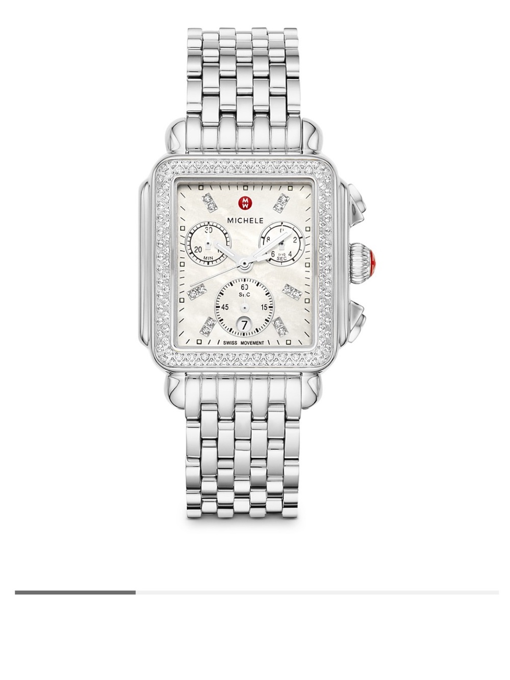 michele chronograph deco watch 33mm